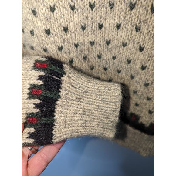 Vintage Y2K Woolrich Fair Isle Wool Sweater Unisex Apres Ski - Picture 5 of 8
